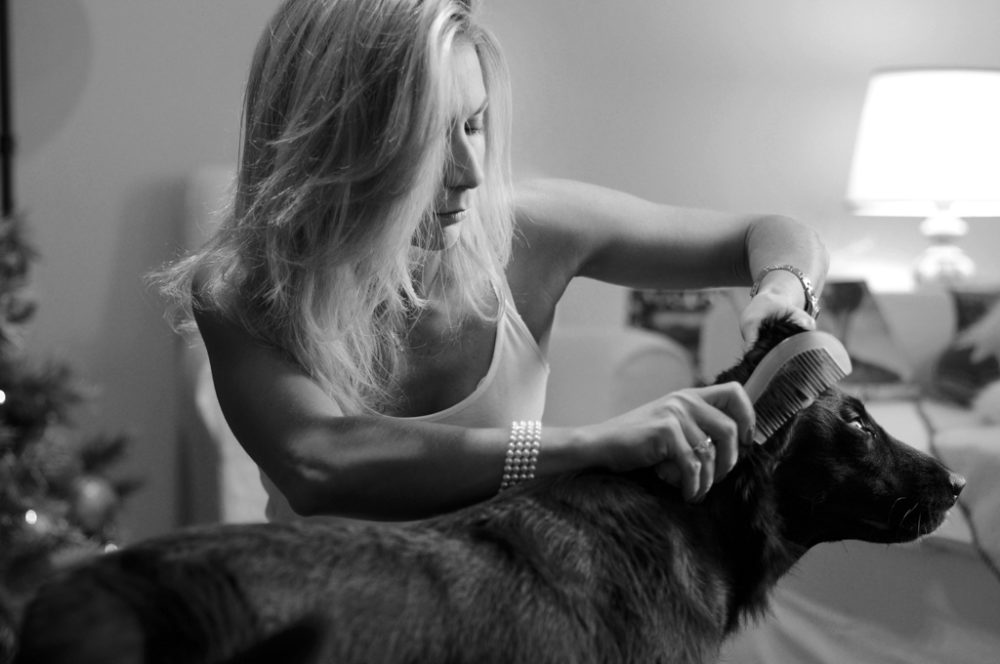 preparativi sposa con cane