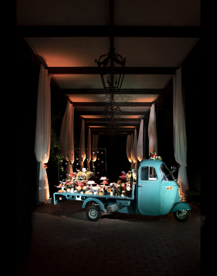 allestimento ape car matrimonio giardini paghera