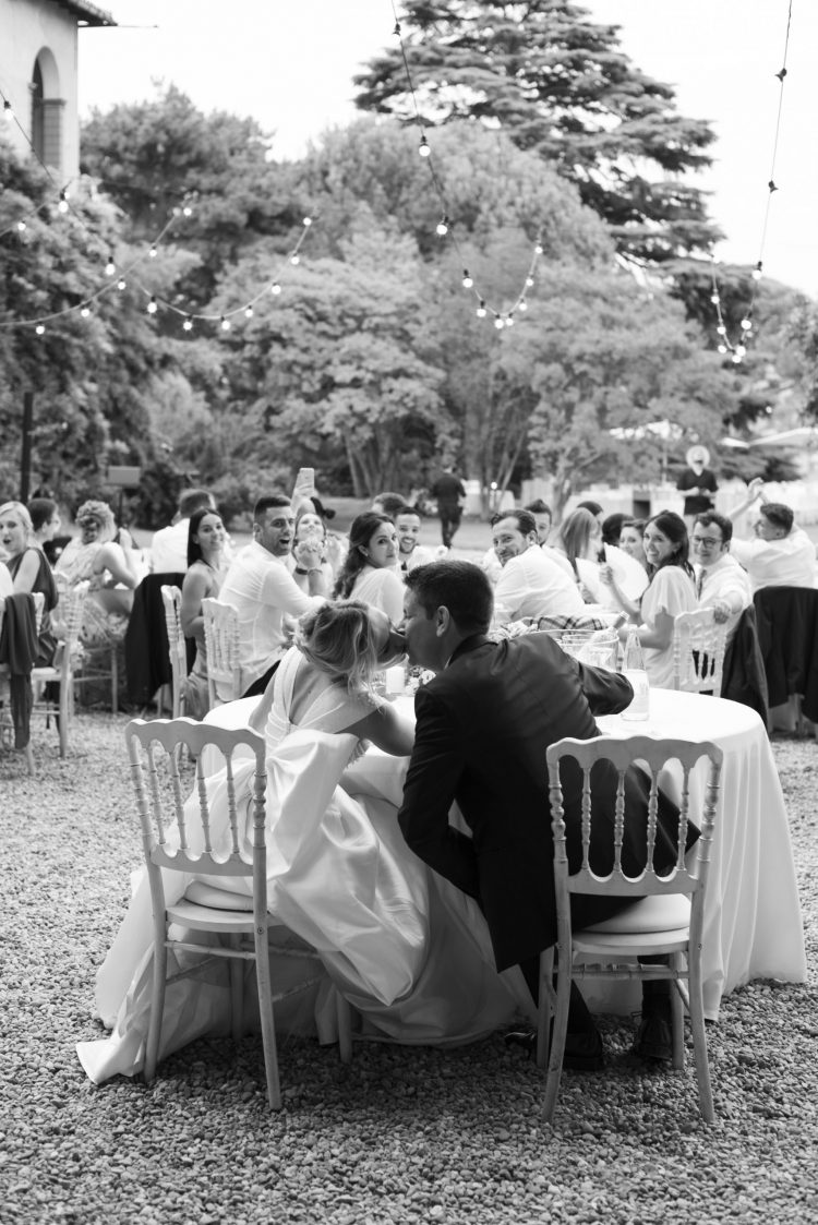 cena di matrimonio all'aperto