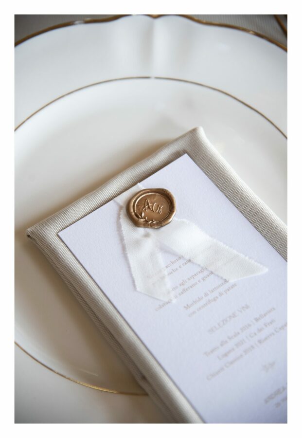 Wedding planner Daniela Bonardi menù matrimonio elegante